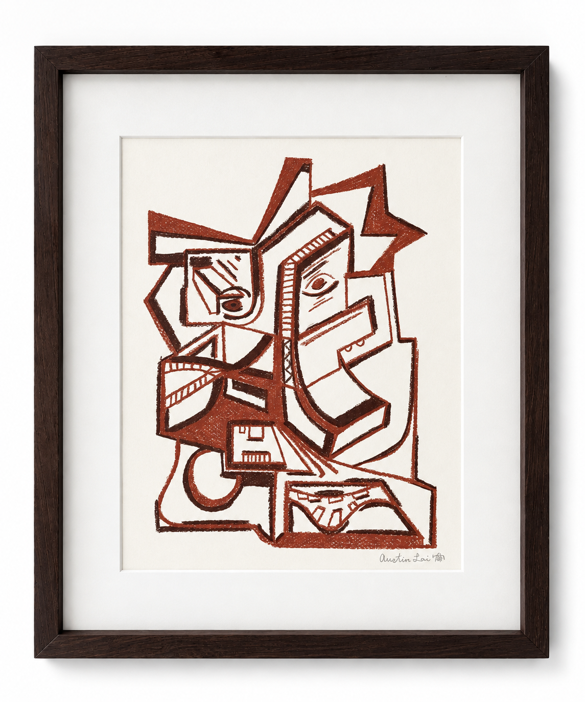 Framed 11x14_Double Glaze_Wenge