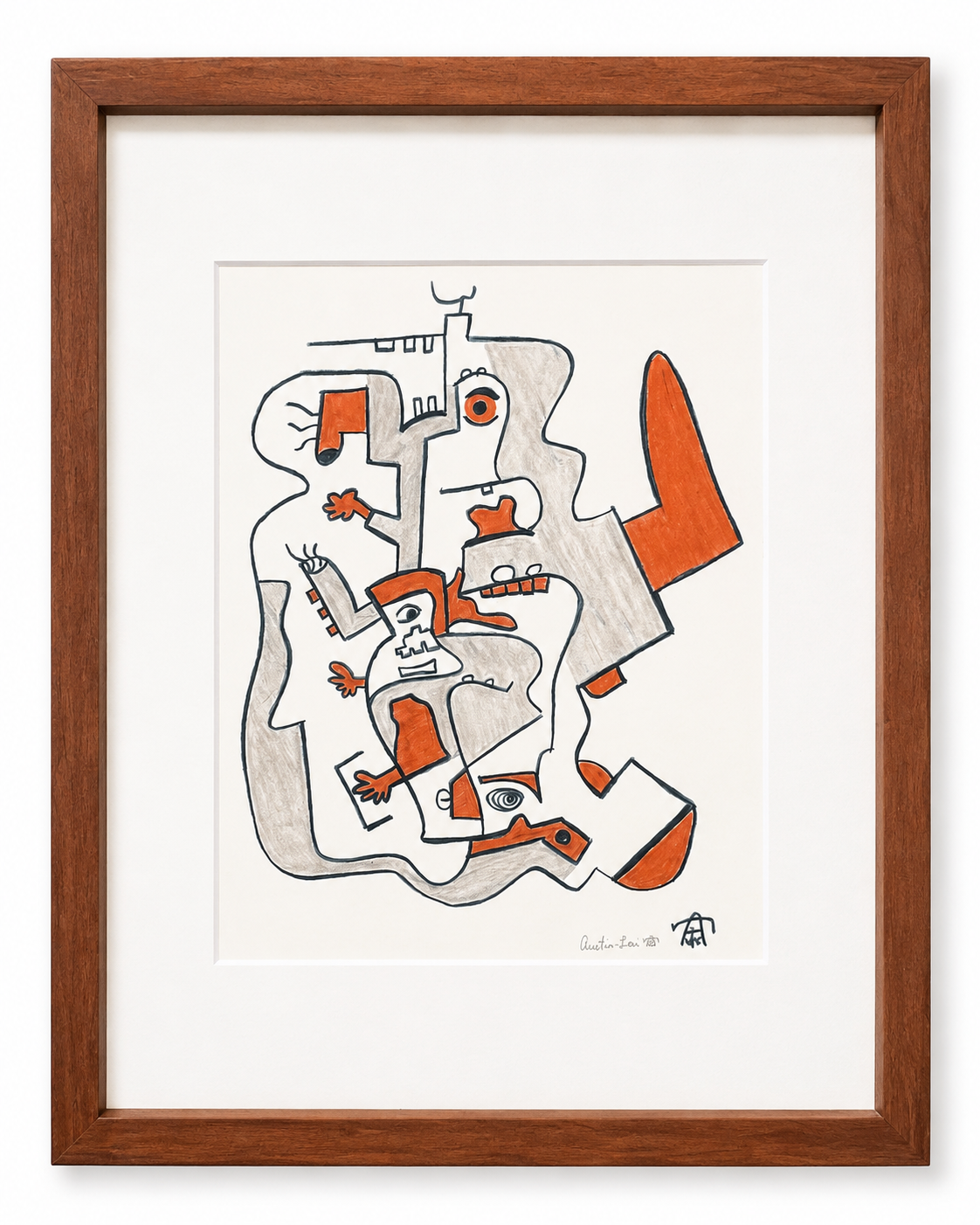 Framed 11x14_Nested Roles_Walnut