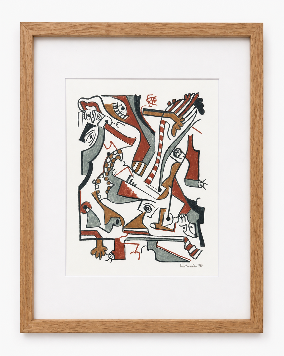 Framed 11x14_Peripheral Chorus_Oak