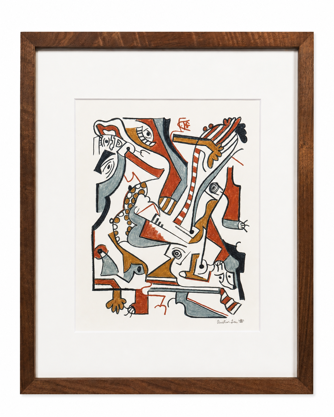 Framed 11x14_Peripheral Chorus_Walnut