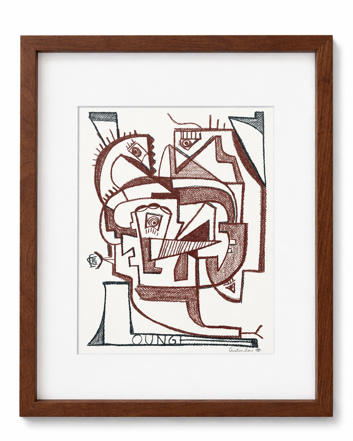 Framed 11x14_Signal Lounge_Walnut