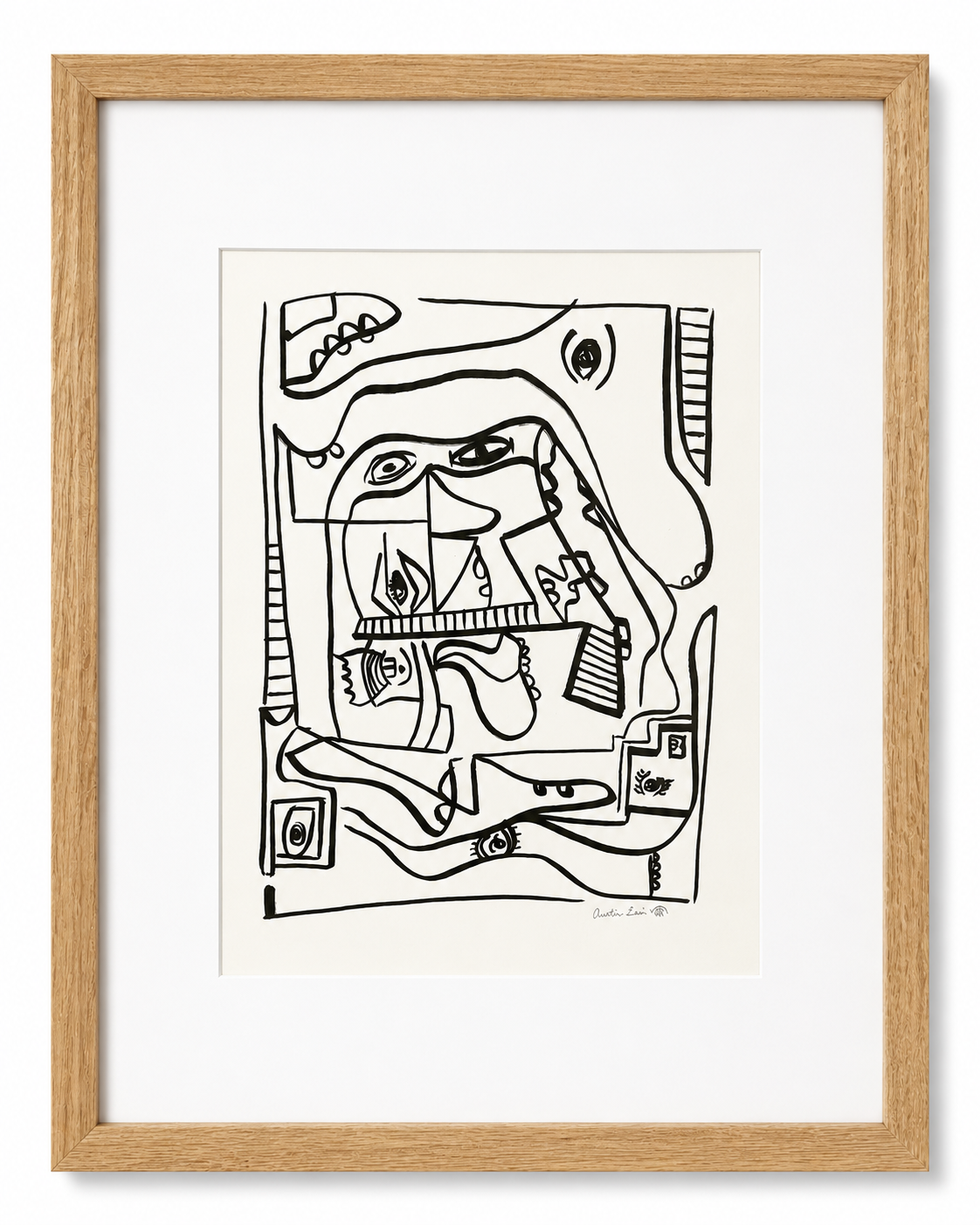 Matted 12 x 16_Framed_Oak (Thin)_Inside Out