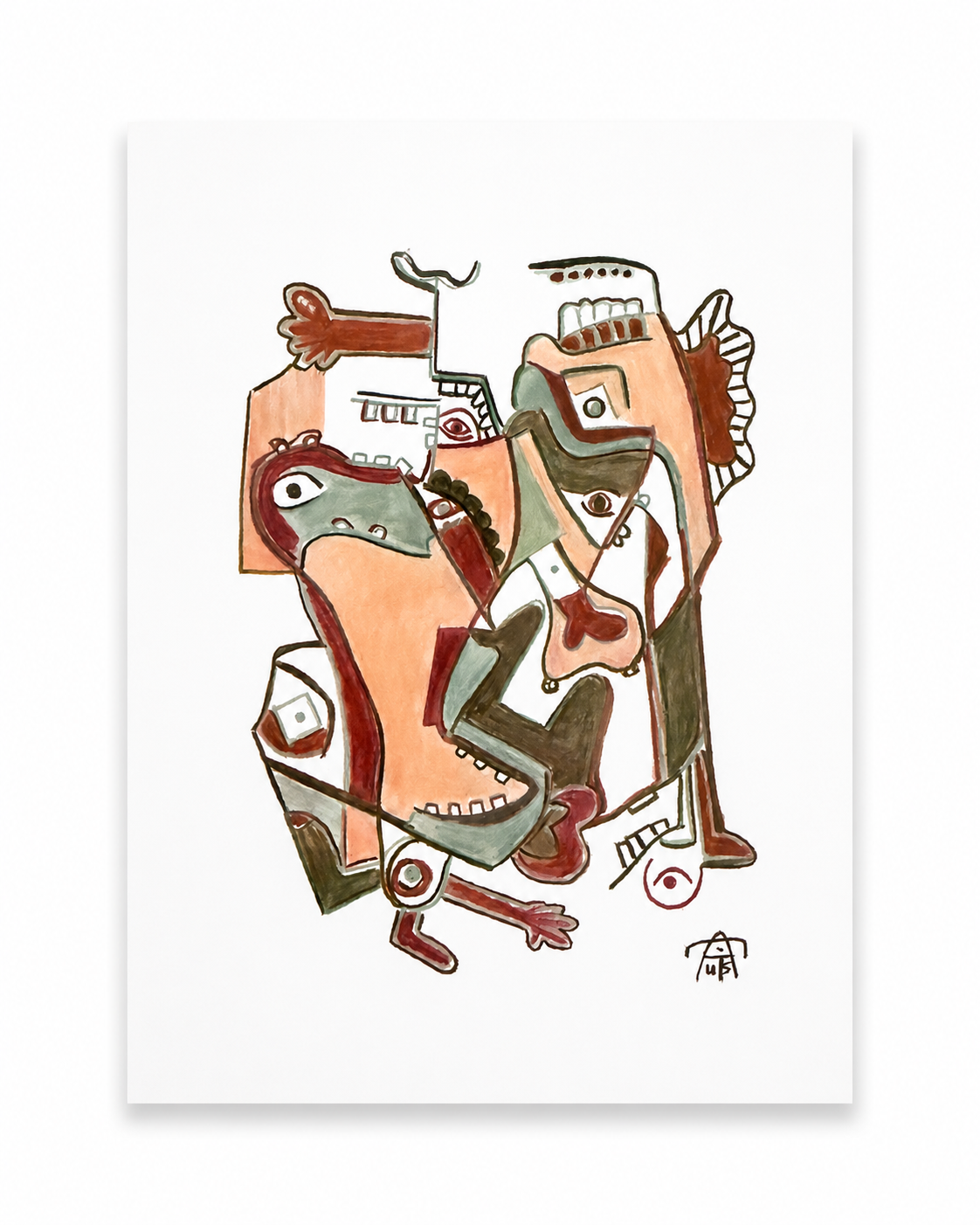 Mini Art Print 4x6_Held Between Faces